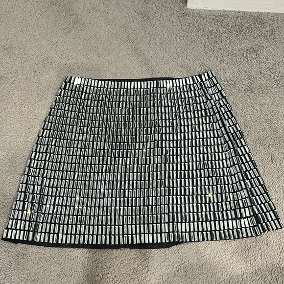 City At Night Mini Skirt Silver - Picture 3 of 8